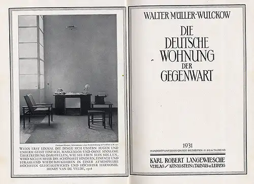 Deutsche Wohnung Innenraum Möbel Design Bauhaus Moderne Foto Bildband 1931