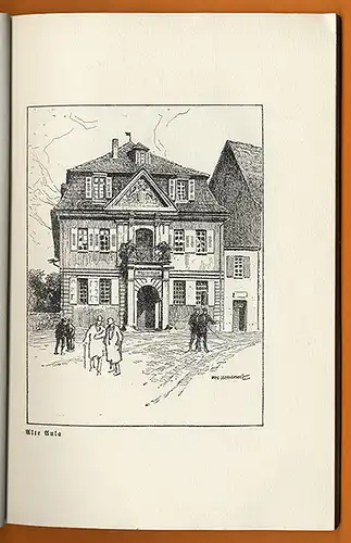 Württemberg Alt Tübingen gezeichnet von Otto Ubbelohde Kunst Grafik Buch 1924