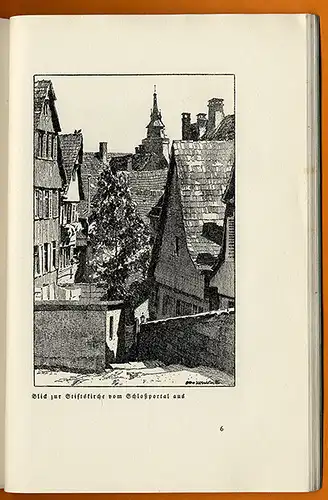 Württemberg Alt Tübingen gezeichnet von Otto Ubbelohde Kunst Grafik Buch 1924