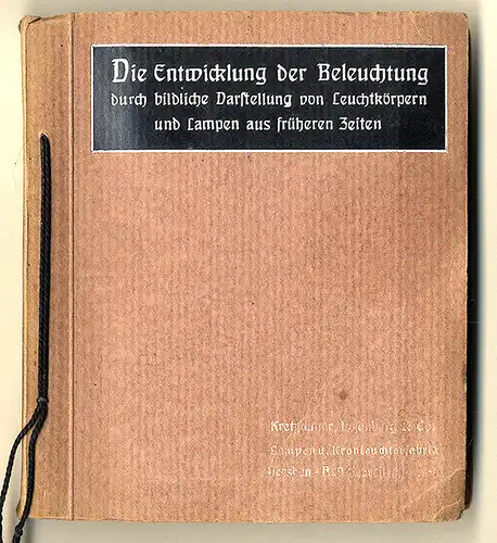 Licht Lampen Kronleuchter Fabrik Kretzschmar in Dresden Postkarten Album um 1900