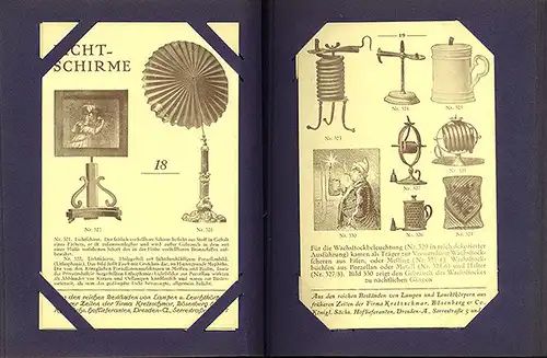 Licht Lampen Kronleuchter Fabrik Kretzschmar in Dresden Postkarten Album um 1900
