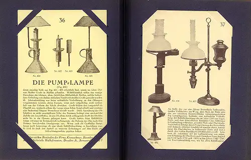 Licht Lampen Kronleuchter Fabrik Kretzschmar in Dresden Postkarten Album um 1900