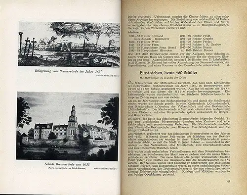 Bremen 100 Jahre Bremervörde Stadt Geschichte Chronik Festschrift 1952