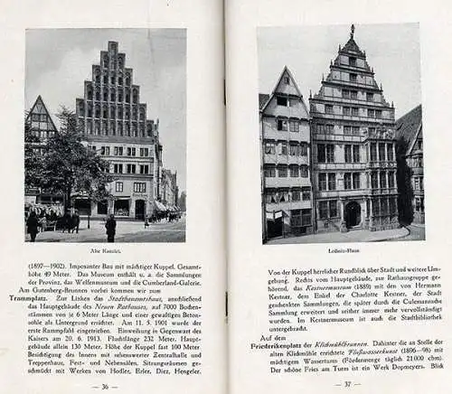 Niedersachsen Hannover Stadt Geschichte Verkehr Reklame Reiseführer 1929