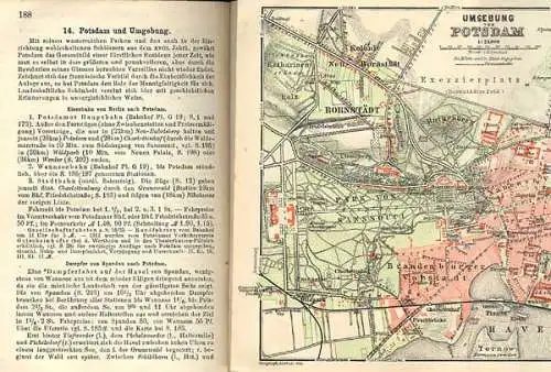 Deutsches Reich Berlin Havel Potsdam Baedecker Reisehandbuch 1910