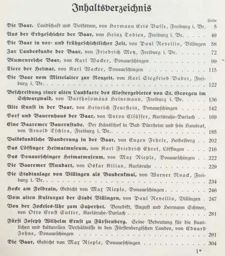 Baden Donaueschingen Villingen Hüfingen Fastnacht Baar Heimatbuch 1938