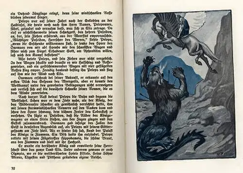 Antike Gustav Schwab Sagen des Klassischen Altertums Bilder von Zick 1928