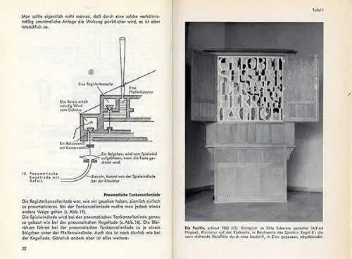 Kirchen Musik Orgel Aufbau Technik Konstruktion Orgelspiel Fachbuch 1965