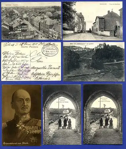 Weltkrieg Belgien Ardennen Bastogne 17 Original Postkarten Feldpost 1915