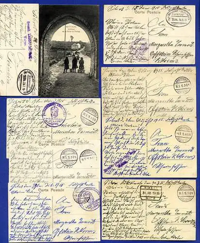 Weltkrieg Belgien Ardennen Bastogne 17 Original Postkarten Feldpost 1915