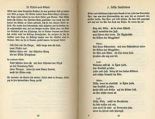 Götter und Helden Lieder der Edda Germanen Mythologie Original Ausgabe 1933
