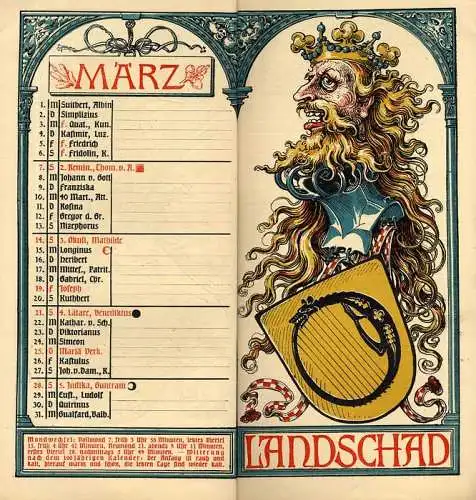 München Wappen Kalender Deutscher Adel Herzogtum Sachsen Meiningen 1909