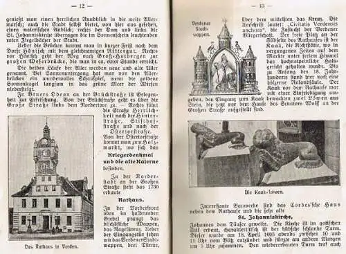 Bremen Verden an der Aller Stadt Geschichte Verkehr Reklame Reiseführer 1911