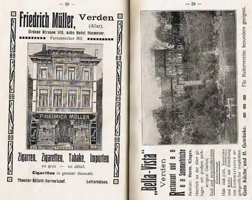 Bremen Verden an der Aller Stadt Geschichte Verkehr Reklame Reiseführer 1911