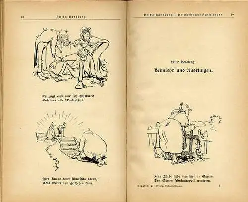 Der Hochzeitsschmaus Wilhelm Busch Manier Bilderbuch Geschichten Comic 1921