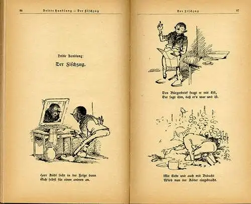 Der Hochzeitsschmaus Wilhelm Busch Manier Bilderbuch Geschichten Comic 1921