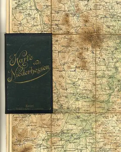 Alte Landkarte Hessen Kassel Schwalm Eschwege Habichtswald um 1904