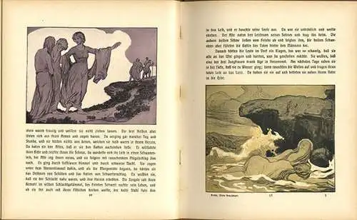 Kinderbuch Wode Brausebart Alte Sagen Mythen Kunst Grafik Ernst Liebermann 1910