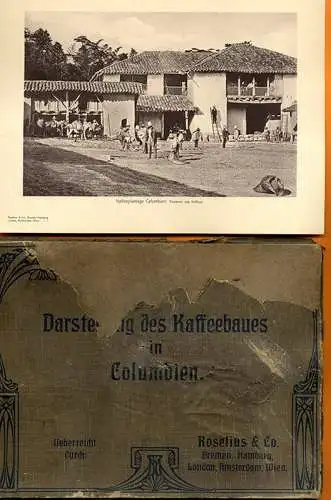 Kolumbien Kaffee Plantage Ernte Transport 15 Original Ansichten Foto Mappe 1910