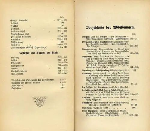 Hessen Frankfurt Main Offenbach Mittelalter Burgen Höfe Geschichte Buch 1916