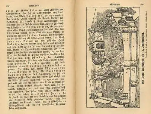 Hessen Frankfurt Main Offenbach Mittelalter Burgen Höfe Geschichte Buch 1916