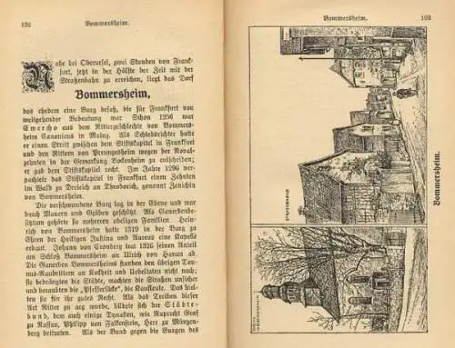 Hessen Frankfurt Main Offenbach Mittelalter Burgen Höfe Geschichte Buch 1916