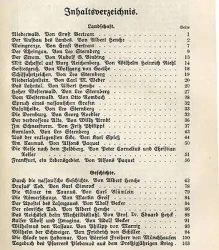 Hessen Hessen Nassau Taunus Heimat Geschichte Volkskunde Buch 1927