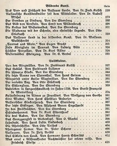 Hessen Hessen Nassau Taunus Heimat Geschichte Volkskunde Buch 1927