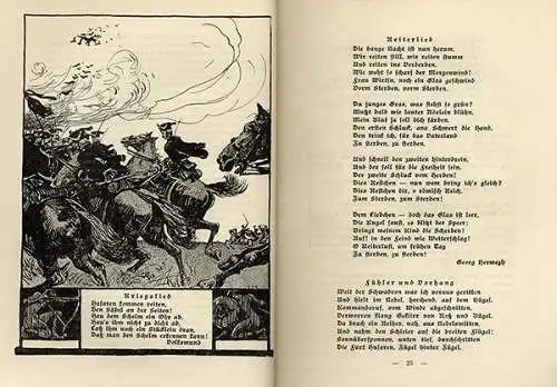 Der deutsche Spielmann Lied und Dichtung Soldaten illustriert von Oskar Erler