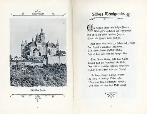 Sachsen Anhalt Harz Adel Schloß und Stadt Wernigerode Geschichte Umgebung 1911
