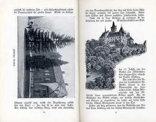 Sachsen Anhalt Harz Adel Schloß und Stadt Wernigerode Geschichte Umgebung 1911