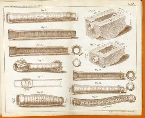 Rhein Wiesbaden Archäologie Stadt Geschichte Römische Wasserleitungen Buch 1877