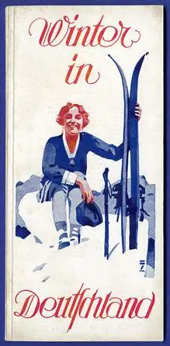 Deutschland Schnee Kurorte Wintersport Reichsbahn Reiseverkehr Werbeheft 1937