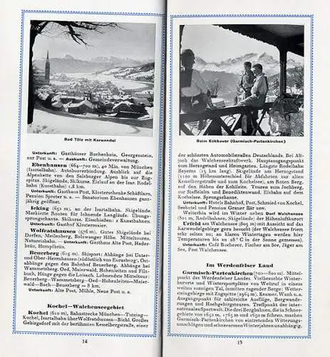 Deutschland Schnee Kurorte Wintersport Reichsbahn Reiseverkehr Werbeheft 1937