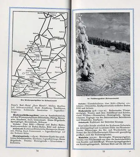 Deutschland Schnee Kurorte Wintersport Reichsbahn Reiseverkehr Werbeheft 1937
