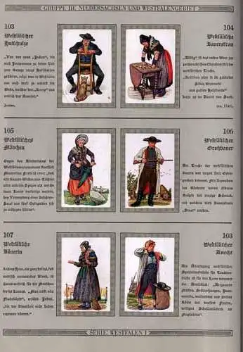 Zigaretten Sammelbilder Album Deutsche Trachten Bilder komplett 1931