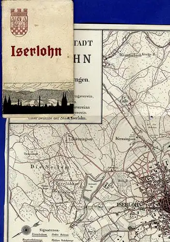 Sauerland Iserlohn Stadtplan Geschichte Reiseführer Reklame 1913