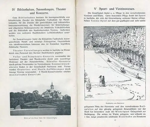 Sauerland Iserlohn Stadtplan Geschichte Reiseführer Reklame 1913