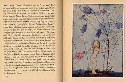 Altes Kinderbuch Gesinchens Fahrt Blumen Elfen Bilder Ilse Wenz Vietor 1942