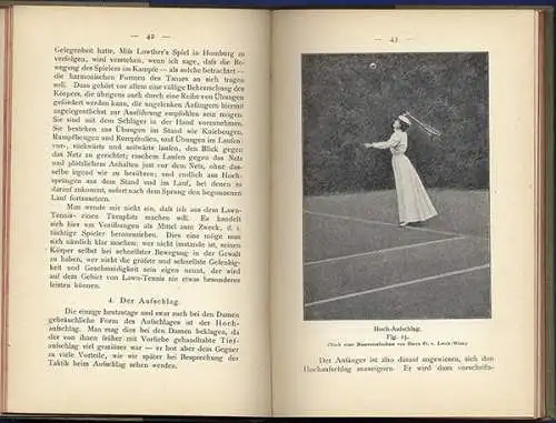 Europa Sport Geschichte Tennis Spiel Technik Turnier Handbuch 1910