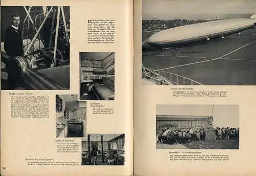Luftfahrt Geschichte Zeppelin deutsche Luftschiff LZ1 - LZ 129 Zeitschrift 1936