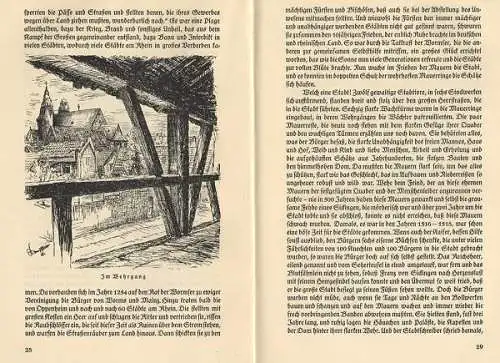Rhein Hessen Alt Worms Stadt Geschichte Kunst Grafik Buch 1925