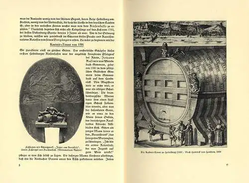 Heidelberg Neckar Kurpfalz Weinkeller Großes Heidelberger Fass Tonne Buch 1930