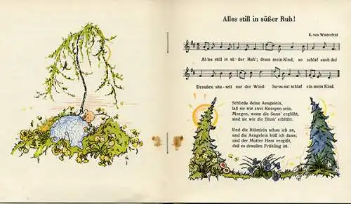 Gute Nacht Kinder Wiegenlieder Bilder Ruthild Busch-Schumann Scholz Verlag Mainz