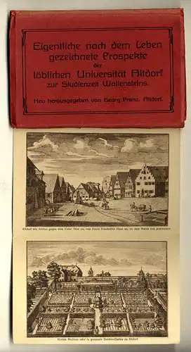 Nürnberg Studentika Universität Altdorf altes Leporello Postkarten Album 1920