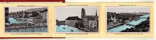 Schweiz Zürich Zürichsee altes Leporello Bilder Album 1897