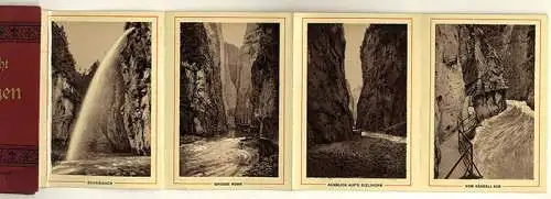 Schweiz Bern Meiringen Aare Schlucht altes Leporello Bilder Album um 1900