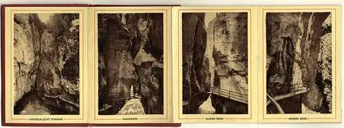 Schweiz Bern Meiringen Aare Schlucht altes Leporello Bilder Album um 1900