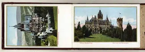 Rhein Königswinter Schloss Drachenburg Postkarten Leporello Album 1905