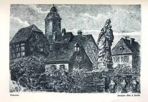 Franken Bad Mergentheim Stadt Geschichte Kunst Grafik Heimatbuch 1925